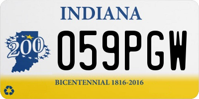 IN license plate 059PGW