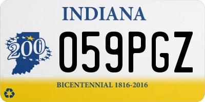 IN license plate 059PGZ