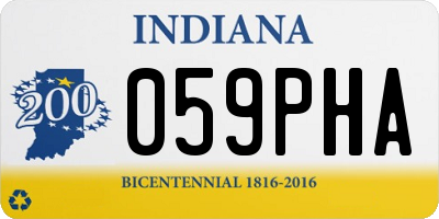 IN license plate 059PHA