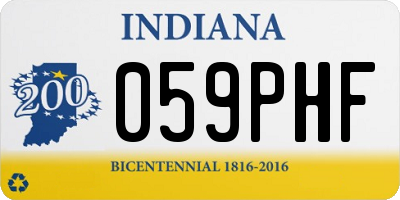 IN license plate 059PHF