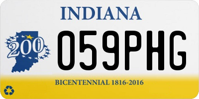 IN license plate 059PHG