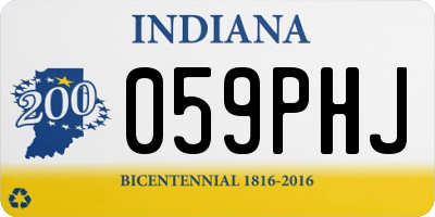 IN license plate 059PHJ