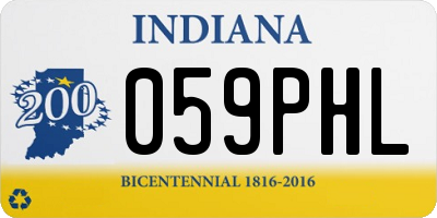 IN license plate 059PHL