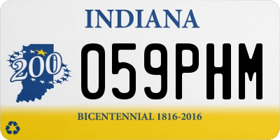 IN license plate 059PHM