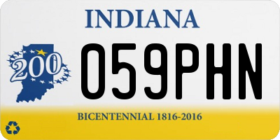 IN license plate 059PHN