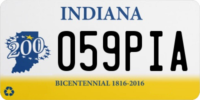IN license plate 059PIA
