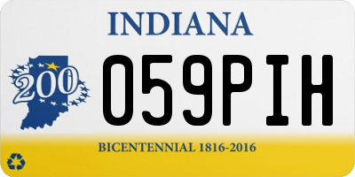 IN license plate 059PIH