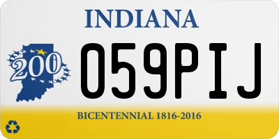 IN license plate 059PIJ
