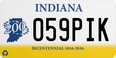 IN license plate 059PIK
