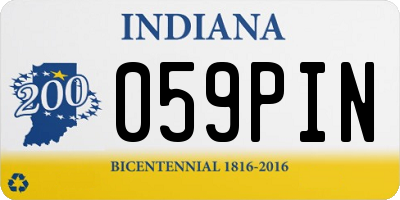 IN license plate 059PIN