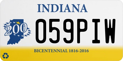 IN license plate 059PIW