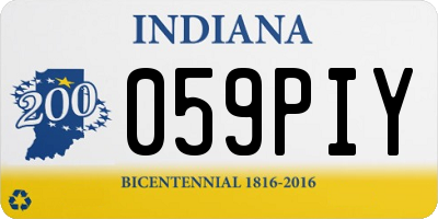 IN license plate 059PIY