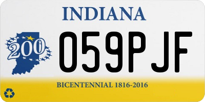 IN license plate 059PJF