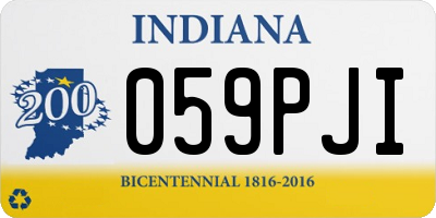 IN license plate 059PJI