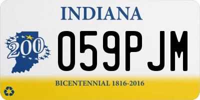 IN license plate 059PJM