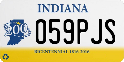IN license plate 059PJS