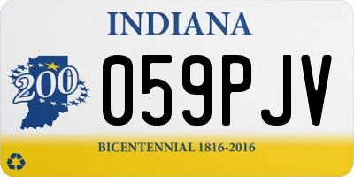 IN license plate 059PJV