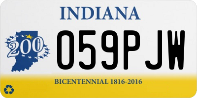 IN license plate 059PJW
