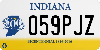 IN license plate 059PJZ