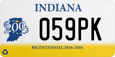 IN license plate 059PK