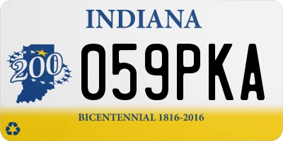 IN license plate 059PKA
