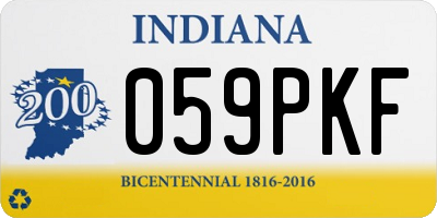 IN license plate 059PKF