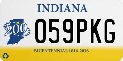 IN license plate 059PKG