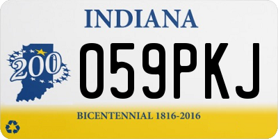 IN license plate 059PKJ