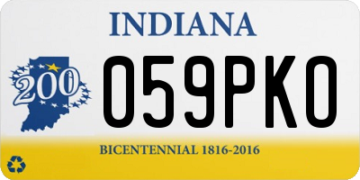IN license plate 059PKO