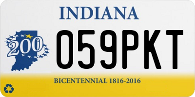 IN license plate 059PKT