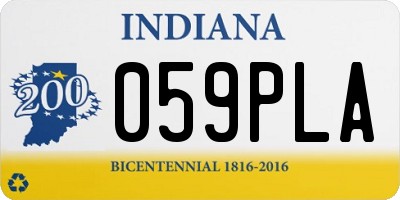 IN license plate 059PLA