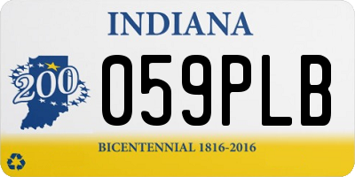IN license plate 059PLB