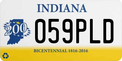 IN license plate 059PLD