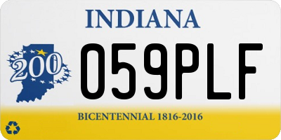 IN license plate 059PLF