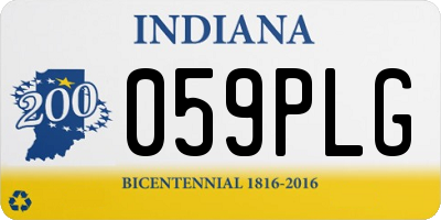 IN license plate 059PLG