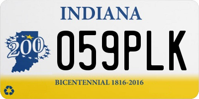 IN license plate 059PLK