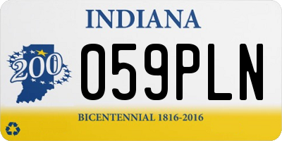 IN license plate 059PLN