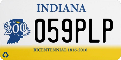 IN license plate 059PLP