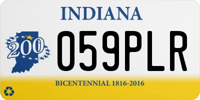 IN license plate 059PLR