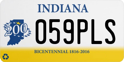 IN license plate 059PLS