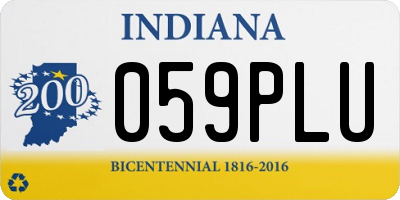 IN license plate 059PLU