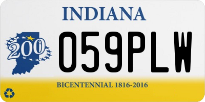 IN license plate 059PLW