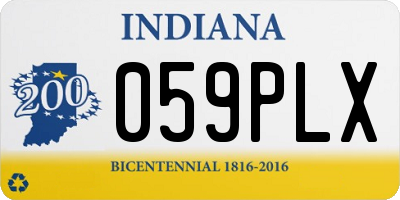 IN license plate 059PLX