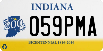 IN license plate 059PMA