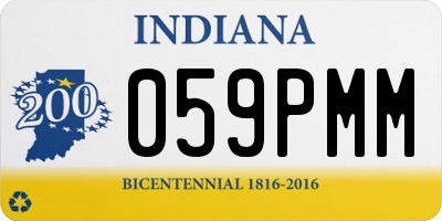 IN license plate 059PMM