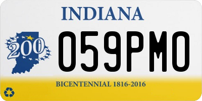 IN license plate 059PMO
