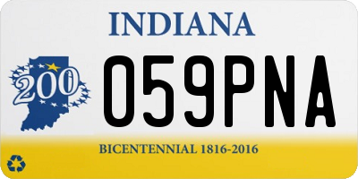 IN license plate 059PNA