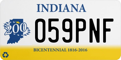 IN license plate 059PNF