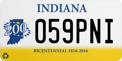 IN license plate 059PNI