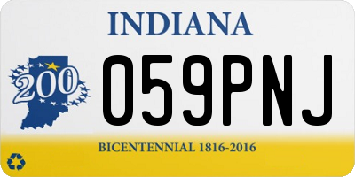 IN license plate 059PNJ